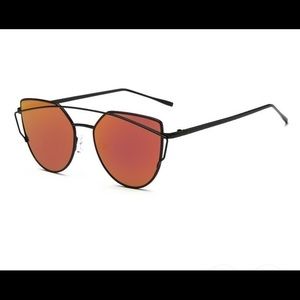 NWT!* Twin Beams Style Sunglasses w/ Red Lenses